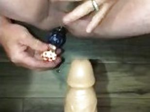 masturbacja, robienie-loda, zabawka, podwójnie, sperma, dildo, solo, penetracja