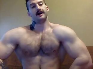 Moustache and muscular guy