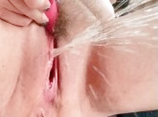 Masturbating to an insanely explosive squirting orgasm