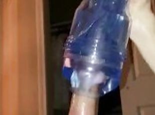 Cumshot Shoots Up and Out Fleshlight Like Volcano