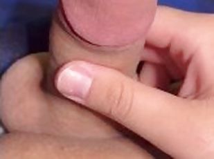 Cute femboy jerks off into condom, see the ending at @veggieboiph on twitter!