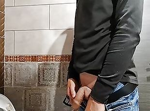 Guy pissing in the toilet - piss week
