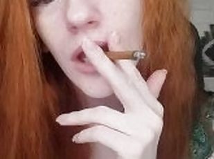 amatør, par, rødhåret, fetish, solo, rygende