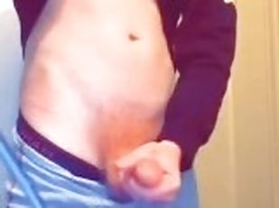 CUM SHOT, White Ginger Twink, Solo Gay Male