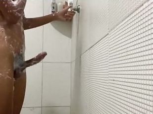 баня, мастурбация, аматьори , ръчна-работа, бразилия, първи-път, перфектен, душ, соло