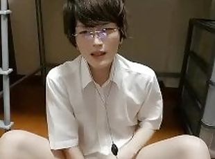 óculos, masturbação, gay, japonesa, gay-adolescente