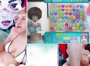 glasögon, masturbation, bröstvårtor, orgasm, fitta-pussy, amatör, leksak, blond, piercad, dildo