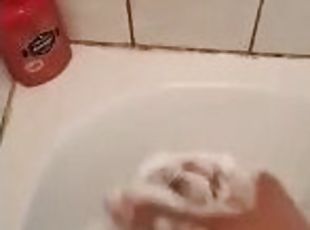 banhos, masturbação, amador, chuveiro, sozinho