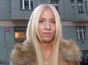 Blonde Lost In Prague Finds Herself Sucking On Stranger's Cock 1