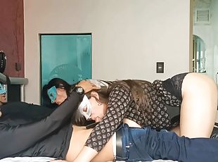 amateur, sexe-de-groupe, webcam, brunette