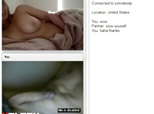 Cute girl makes him cum on chatroulette