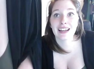 busty girl next door teasing with big naturals on webcam
