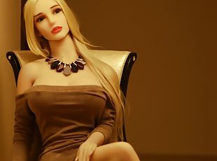Blonde MILF Tebux Sex Doll with Big Tits for Deepthroating