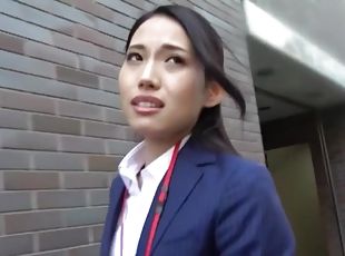 POV video of pretty Japanese chick Komori Anna giving a blowjob