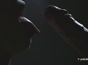 Erotic fucking in the dark with redhead slut Dana Santo and her man
