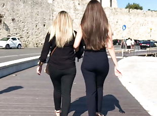 Greeks with beautiful asses for a walk