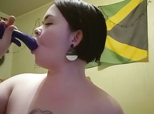 masturbation, amateur, jouet, indien, belle-femme-ronde, webcam, gode, solo, sucer