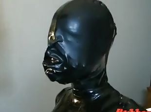 ansiktssprut, fetisch, latex, maskiner-mask