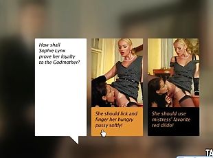 Blonde milf and a teenage cutie get screwed by the guy with the ca
