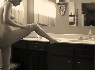 mandi, berambut-pirang, webcam, mandi-shower