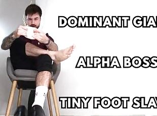 Dominant giants alpha bosses tiny foot slave