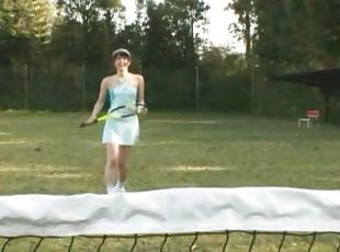 Sweet tennis player is ready for all sorts of erotic games