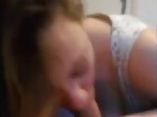 Beautiful young wife cum in mouth