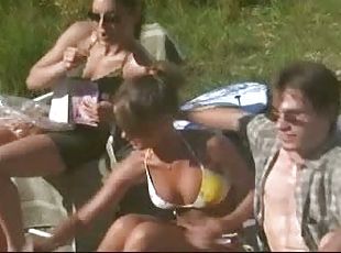 Barbara Kottmeier, Erica Cerra, Lynsey Brothers & Tiffany Paterson Sunbathing