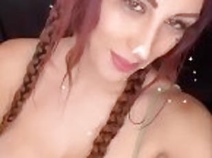 Artemisia Love showing off her big tits and the cum dripping down her face (twitterArtemisialove9)