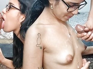 big and delicious cumshot on this Colombian's tits