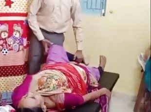 anal, massage, indien, tante, bout-a-bout, douleur