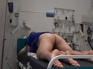 Doctor fucks patient raw and cums in his asshole.