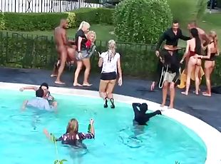 Insane hardcore pool party