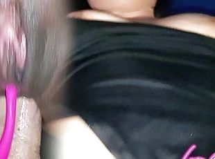 Her juicy pussy cant stop cumming with his dick in her ass