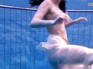 Special czech teen hairy pussy in the pool