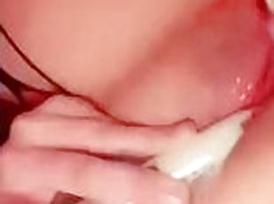 a little tease video while I play with my tight pussy