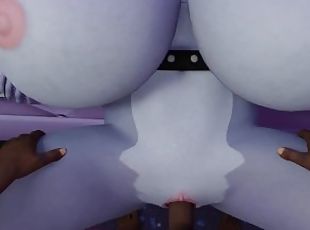Big Boobs Black guy fuck pussy a Roxanne Wolf in a missionary position Five Nights at Freddy's Cum