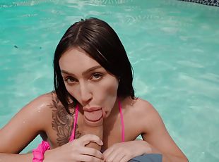 Sisi Rose gets fucked inside and outside the house