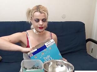 Sexy nadia eats cereal filled with sexy soldiers
