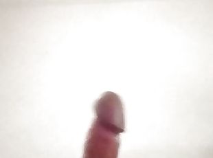 Guy jerking off uncircumcised cock on the table  #13