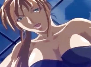 Hot busty anime milf being fucked in forest