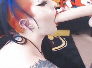 Punk Chick Masturbates Her Pierced Cunt