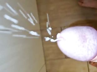 Massive Spray of Juicy Cum in the Shower