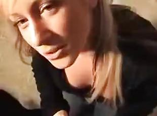 Blonde Amateur Bombshell Sucks and Fucks in Homemade POV Video