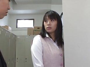 Lovely Asian Couple Have Hardcore Sex In The Locker Room