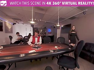 Busty babe is fucking hard in this agent VR porn parody