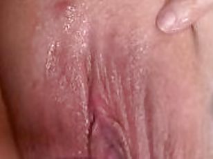 masturbation, orgasm, amatör, milf, creampie, vagina, ensam, close-up