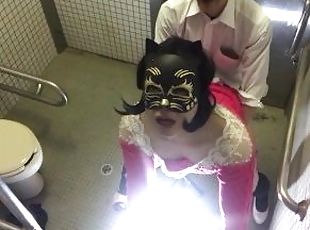 Japanese Crossdresser Ayumi Blowjob Analsex Creampie Public Toilet 013