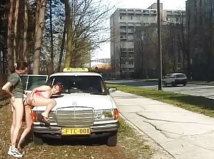 taxi diver fucks teen anal in public