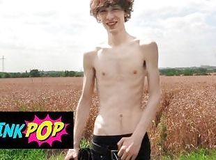 TWINKPOP - He Is Walking Around When He Finds A Twink Wondering In The Middle Of The Field